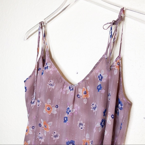 Rebecca Taylor | Dusty Pink & Silver Floral Tank - Picture 2 of 6